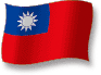 Flag of Taiwan flickering gradation shadow image