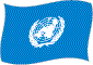 Flag of United Nations flickering image
