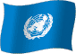 Flag of United Nations flickering gradation image