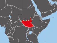 Location of South Sudan