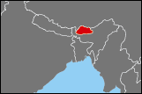 Map of Bhutan small image