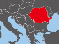 Location of Romania