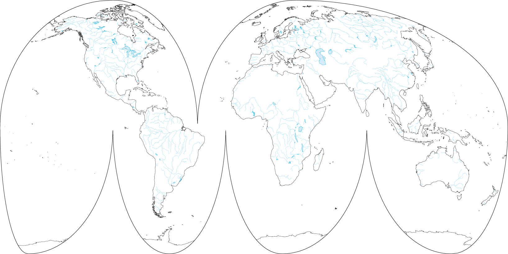 Goode projection (Without borders) image