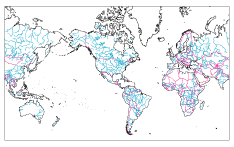 Miller projection - America center (With borders) small image