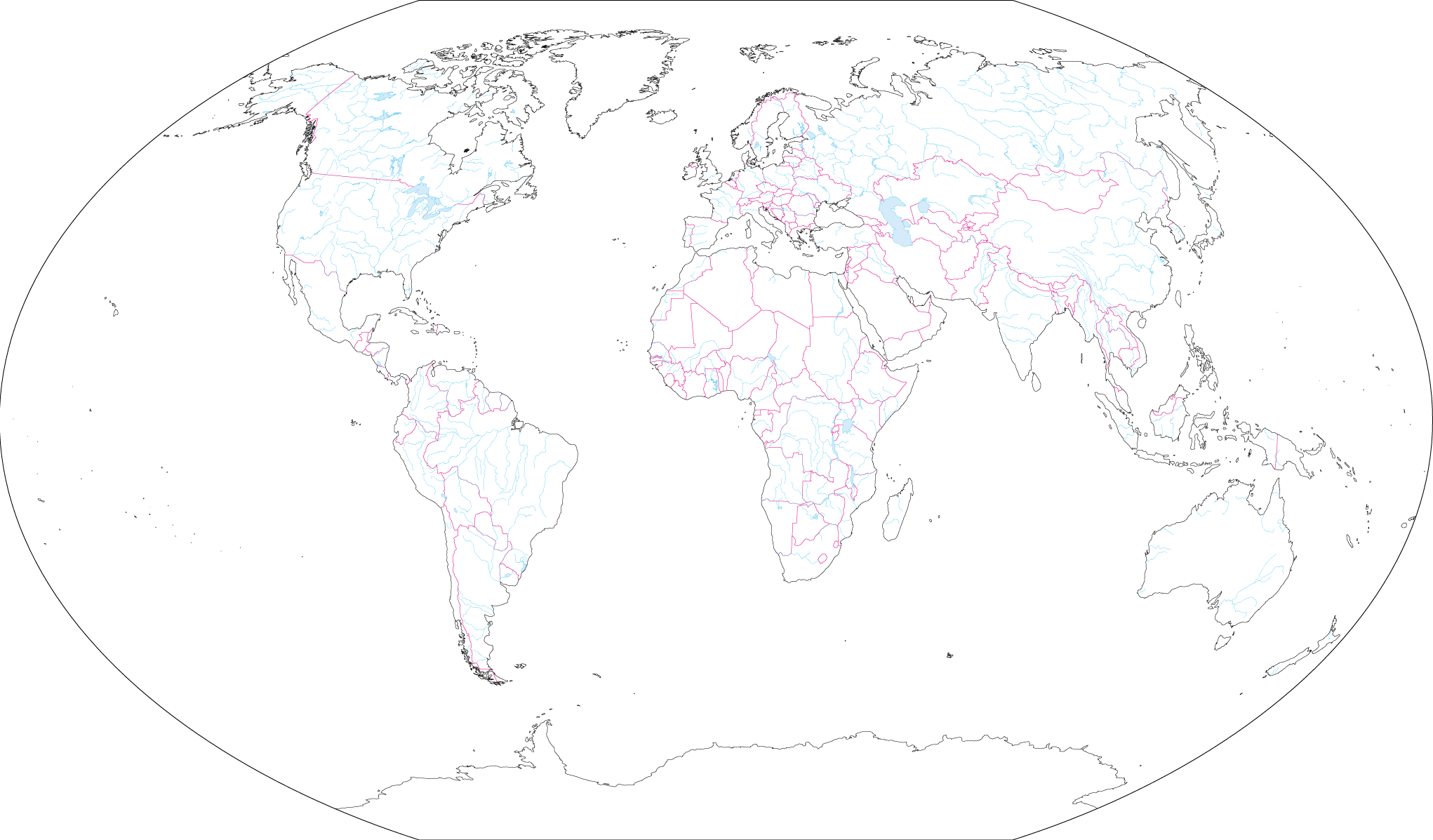 Winker projection - Europe center (With borders) image