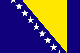ボスニア・ヘルツェゴビナの国旗フリー画像