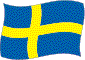 スウェーデンの国旗ゆらめきフリー画像