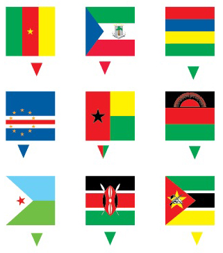 デザイン国旗四角ピン下のツメ外れるの画像