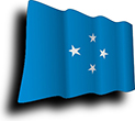 ミクロネシアの国旗はためきフリー画像