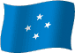 ミクロネシアの国旗ゆらめきグラデーションフリー画像